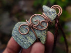 Hand Made Ancient Great City Eagle Bird Leopard Stone Copper Wire Wrapped Stone Carving Necklaces x 6 From South Africa