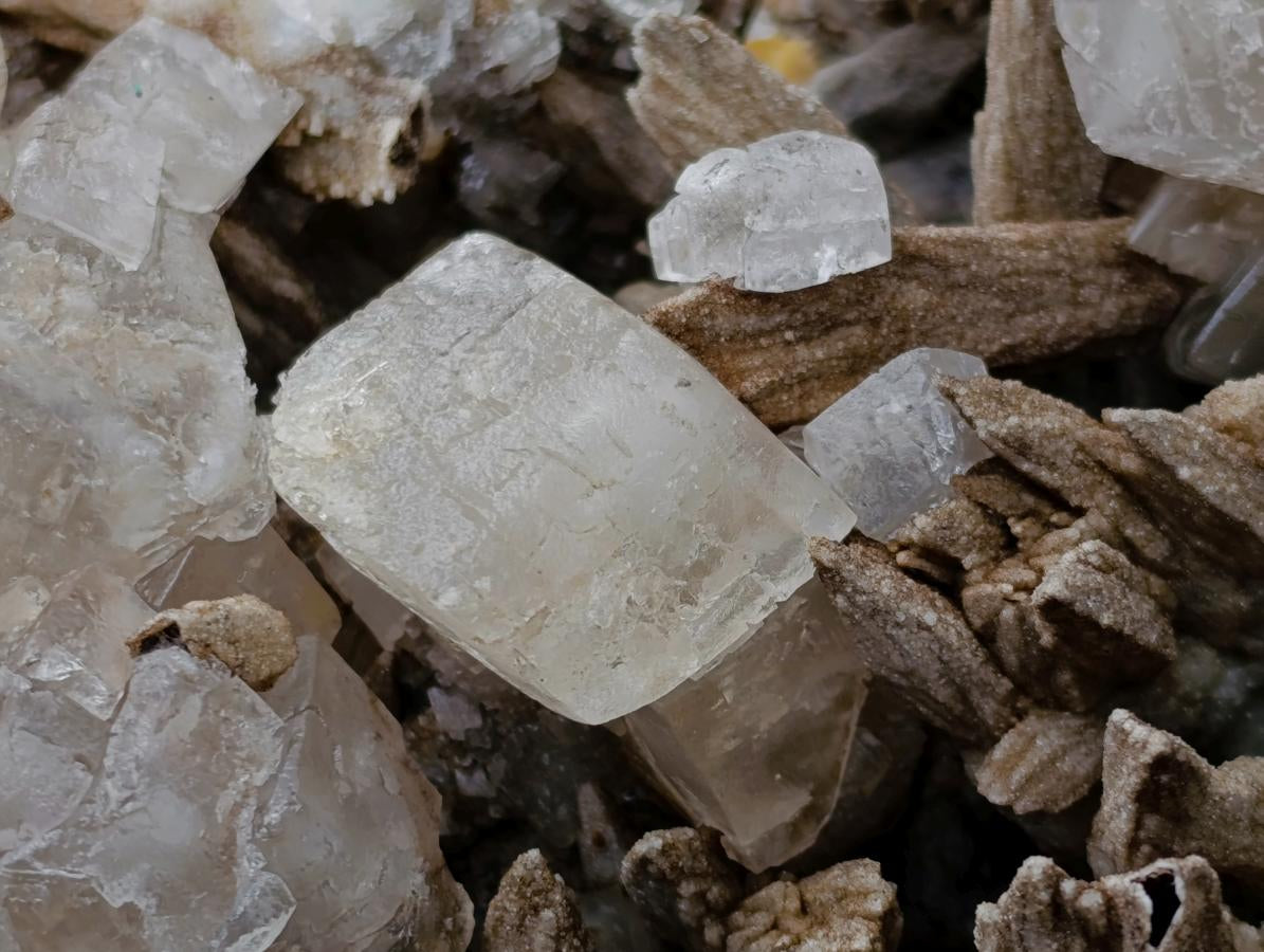 Natural XL Drusy Coated Calcite Sceptre Spearhead Pseudomorph Cluster x 1 From Albert's Mountain, Lesotho