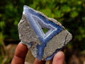 Polished One Side Blue Lace Agate Geodes x 24 From Nsanje, Malawi