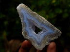 Polished One Side Blue Lace Agate Geodes x 24 From Nsanje, Malawi