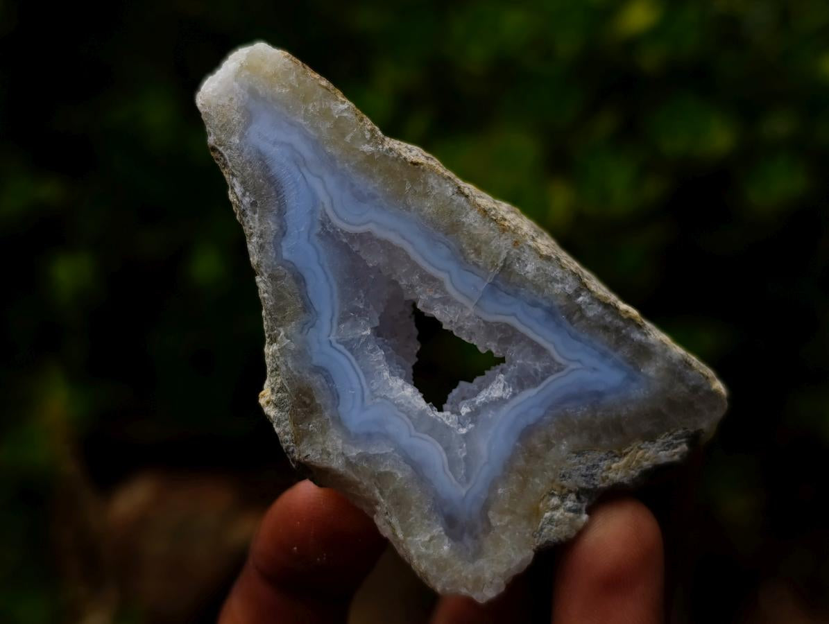 Polished One Side Blue Lace Agate Geodes x 24 From Nsanje, Malawi