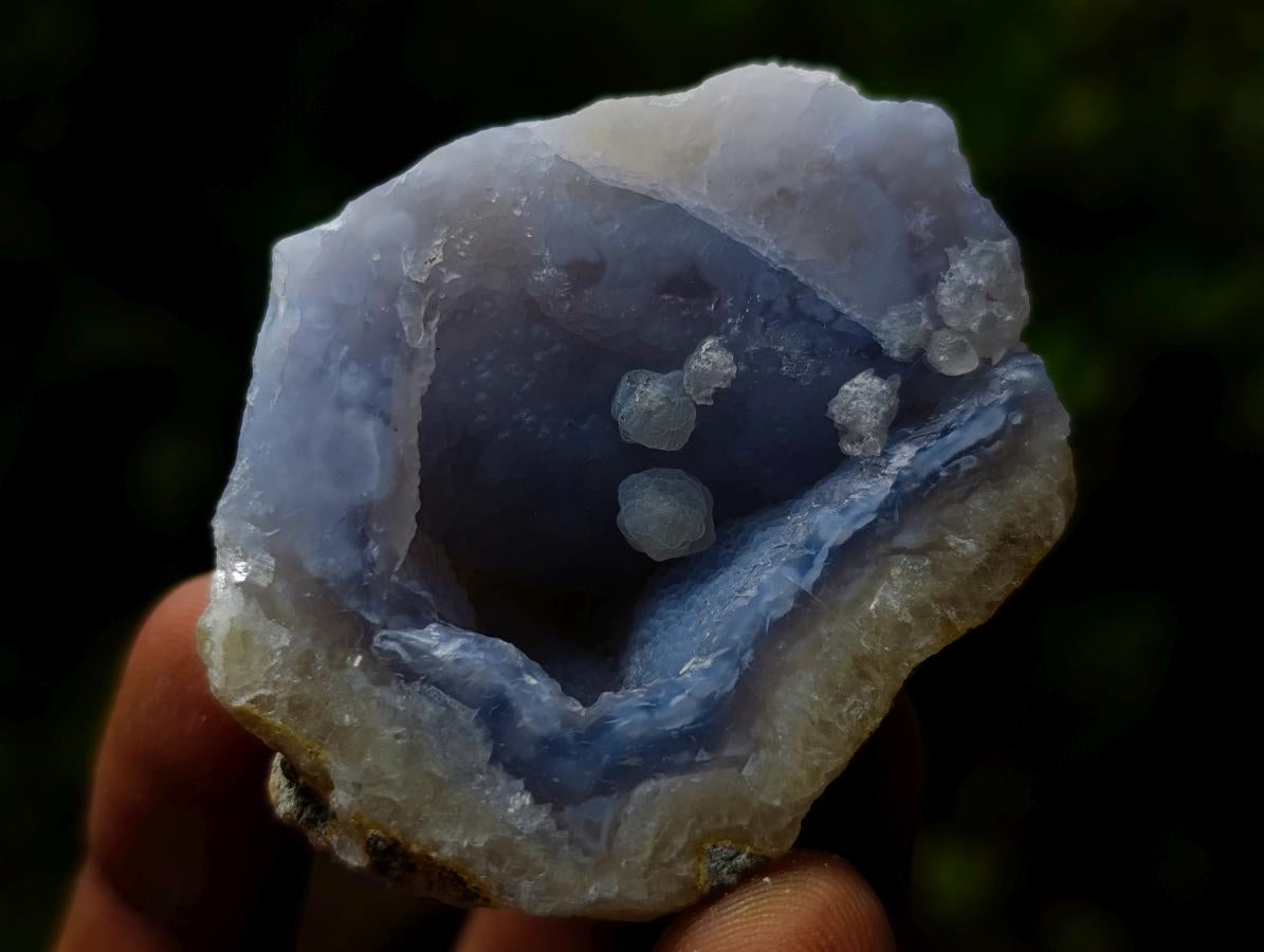 Polished One Side Blue Lace Agate Geodes x 24 From Nsanje, Malawi