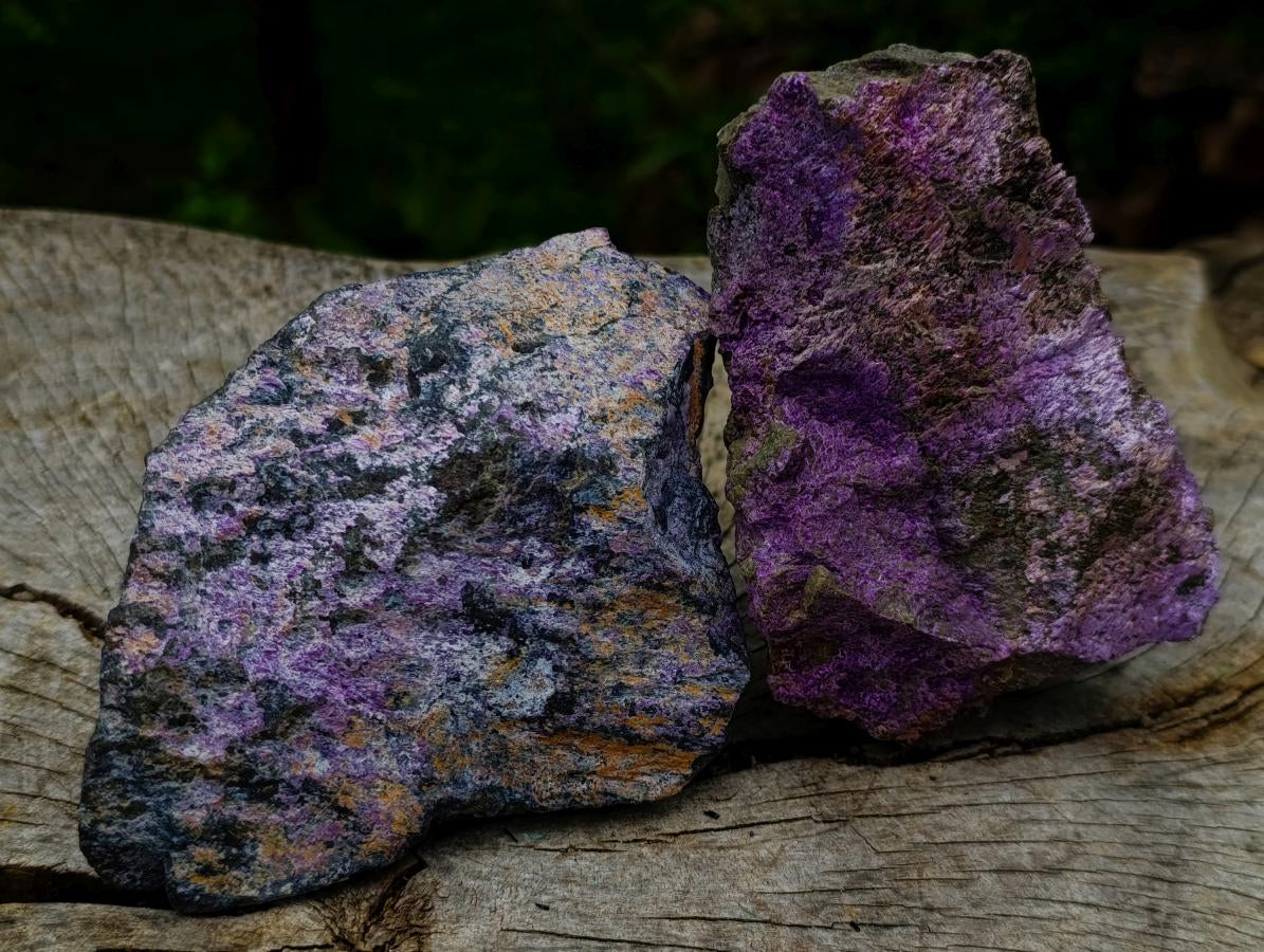 Natural Cobbed Stichtite Specimens x 7 From Barberton, South Africa