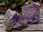 Natural Cobbed Stichtite Specimens x 7 From Barberton, South Africa