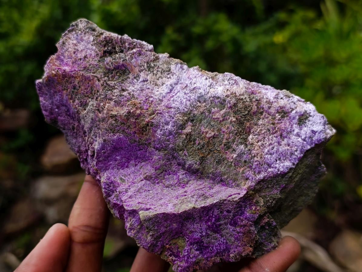 Natural Cobbed Stichtite Specimens x 7 From Barberton, South Africa
