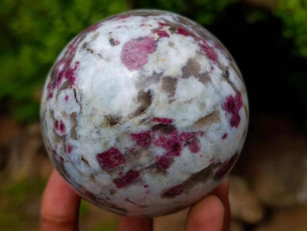 Polished Rubellite Pink Tourmaline Spheres x 2 From Ambatondrazaka, Madagascar