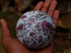Polished Rubellite Pink Tourmaline Spheres x 2 From Ambatondrazaka, Madagascar
