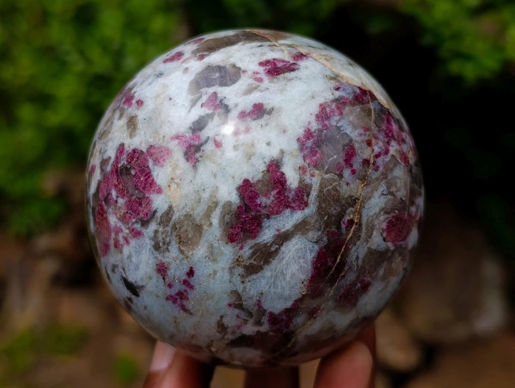 Polished Rubellite Pink Tourmaline Spheres x 2 From Ambatondrazaka, Madagascar