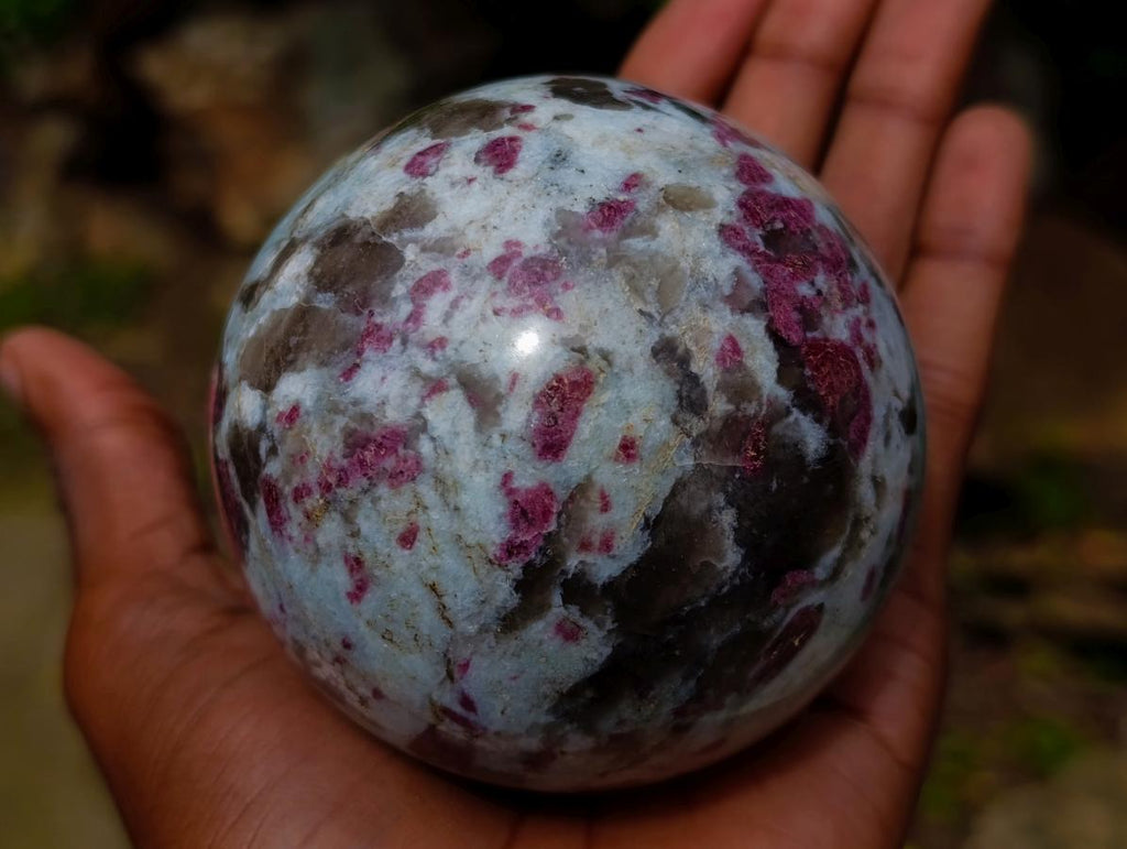 Polished Rubellite Pink Tourmaline Spheres x 2 From Ambatondrazaka, Madagascar