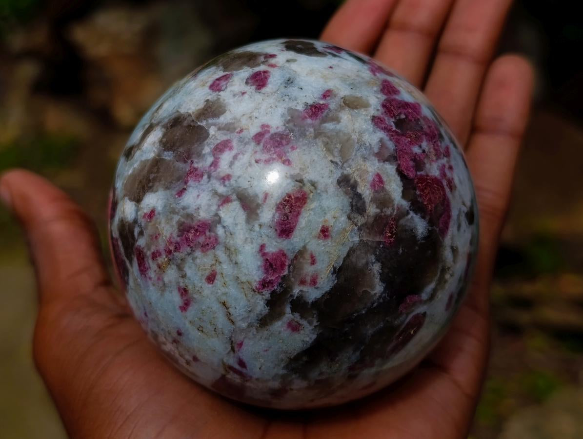 Polished Rubellite Pink Tourmaline Spheres x 2 From Ambatondrazaka, Madagascar