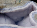 Polished and Natural Blue Lace Agate Standing Display Pieces x 2 From Nsanje, Malawi