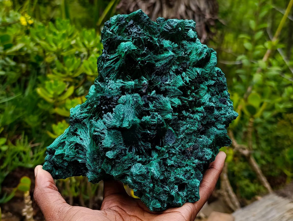 Natural Large Silky Malachite Specimen x 1 From Kasompe, Congo