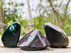 Polished Ruby Corundum In Chrome Verdite Free Forms x 6 From Mutoko, Zimbabwe