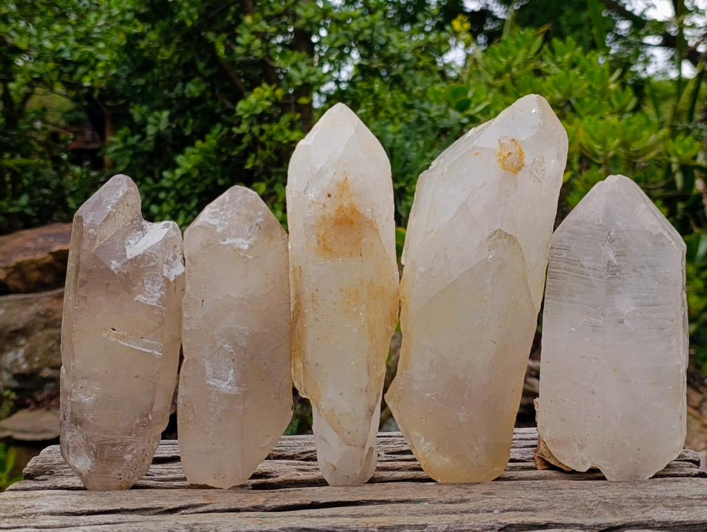 Natural Mix of Large Smokey Quartz Crystals x 5 From Southern Africa