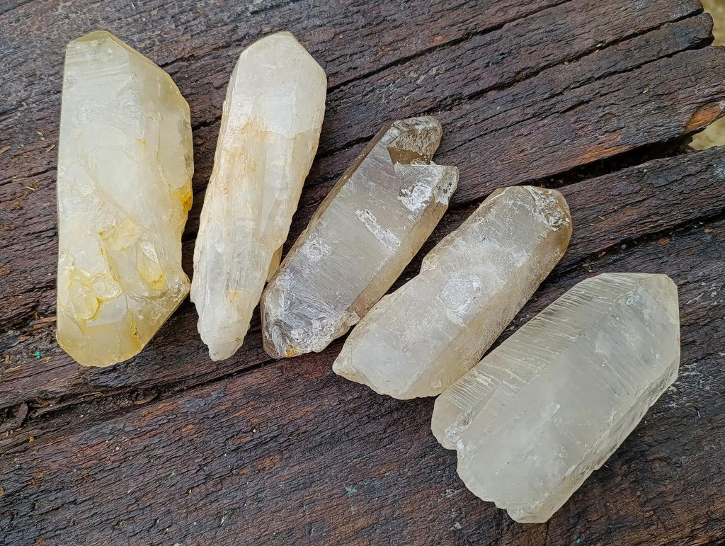 Natural Mix of Large Smokey Quartz Crystals x 5 From Southern Africa