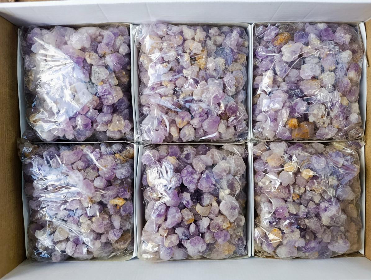 Natural Amethyst Crystal Bags of 1kg Lots x 6 From Madagascar
