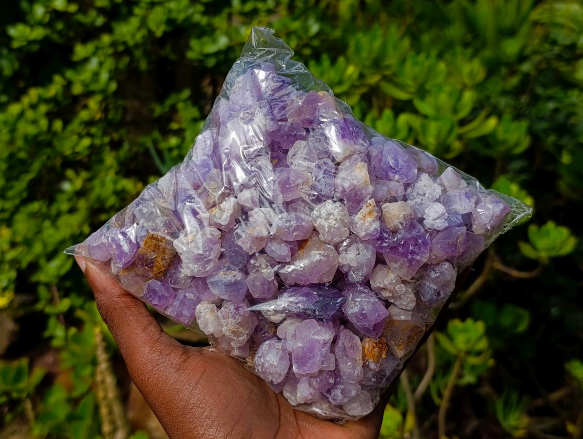 Natural Amethyst Crystal Bags of 1kg Lots x 6 From Madagascar