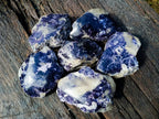 Polished One Side Silver Leaf Lepidolite Slices x 6 From Zimbabwe