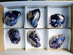 Polished One Side Silver Leaf Lepidolite Slices x 6 From Zimbabwe
