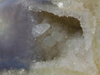 Polished and Natural Large Blue Lace Agate Standing Display Piece with Dog Tooth Calcite x 1 From Nsanje, Malawi