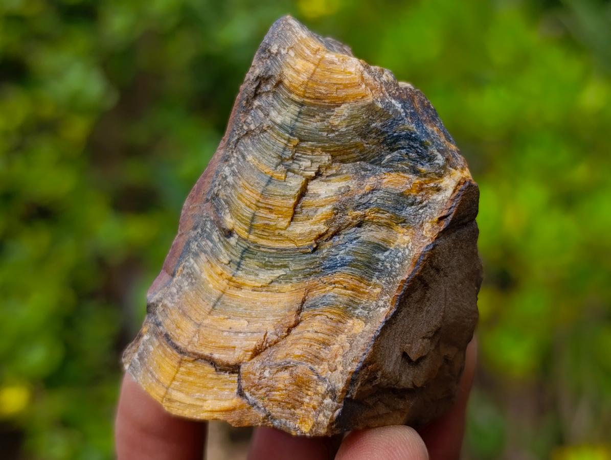 Natural Golden Tigers Eye Cobbed Specimens x 12 From Prieska, South Africa