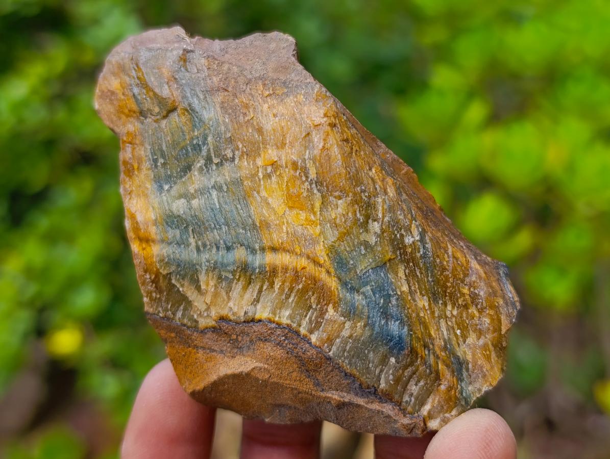 Natural Golden Tigers Eye Cobbed Specimens x 12 From Prieska, South Africa