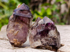 Natural Smokey Amethyst Window Crystals x 12 From Chiredzi, Zimbabwe