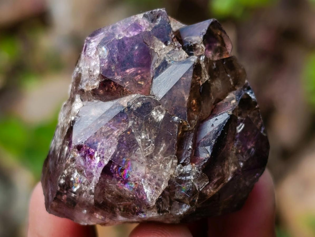 Natural Smokey Amethyst Window Crystals x 12 From Chiredzi, Zimbabwe