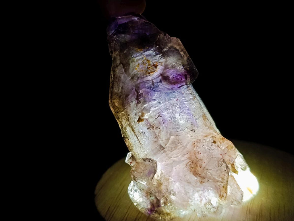 Natural Smokey Amethyst Window Crystals x 12 From Chiredzi, Zimbabwe