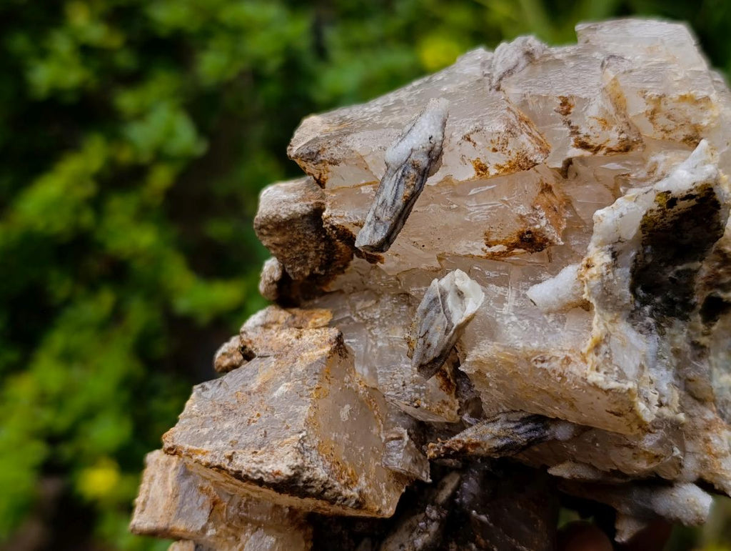 Natural Stacked Rhombohedral Calcite Clusters with Phosphorus Aragonite x 2 From Albert's Mountain, Lesotho