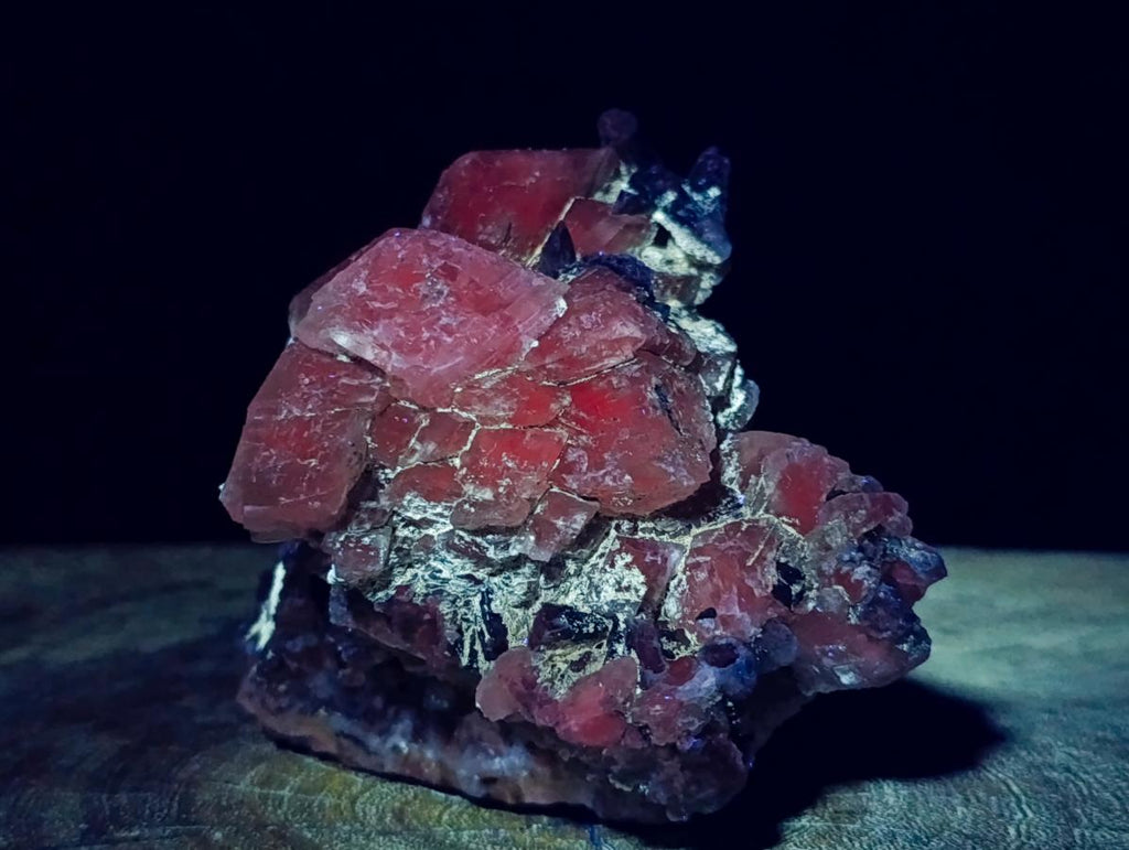 Natural Stacked Rhombohedral Calcite Clusters with Phosphorus Aragonite x 2 From Albert's Mountain, Lesotho