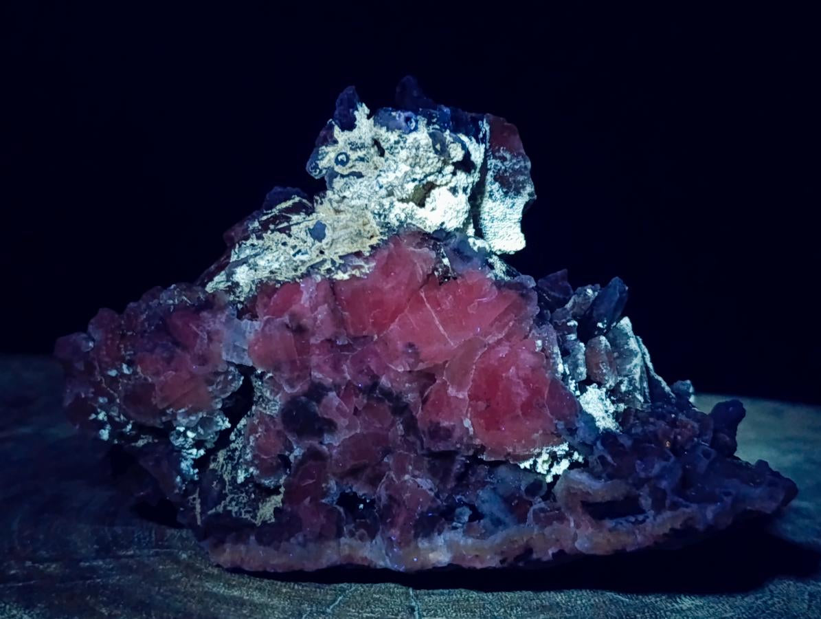 Natural Stacked Rhombohedral Calcite Clusters with Phosphorus Aragonite x 2 From Albert's Mountain, Lesotho