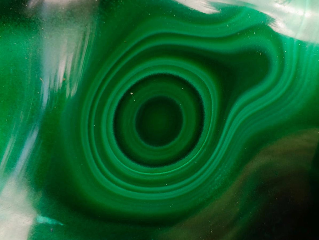 Polished Flower Banded Malachite Free Forms x 3 From Congo