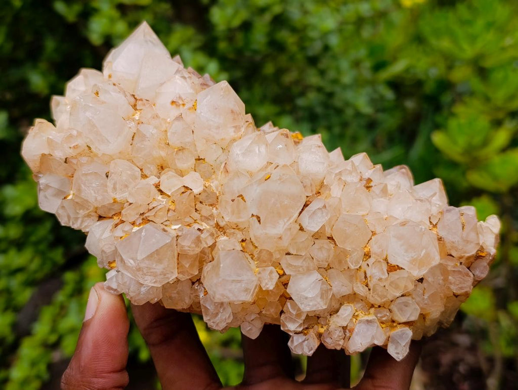 Natural Cascading "Anananas" Candle Quartz Clusters x 3 From Antsirabe, Madagascar