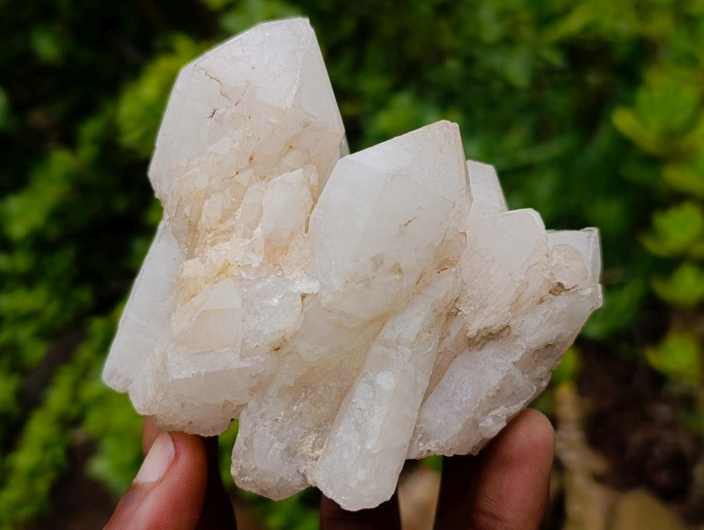 Natural Cascading "Anananas" Candle Quartz Clusters x 3 From Antsirabe, Madagascar