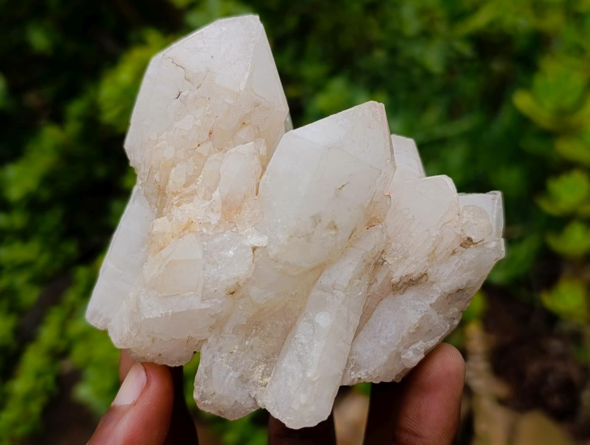 Natural Cascading "Anananas" Candle Quartz Clusters x 3 From Antsirabe, Madagascar