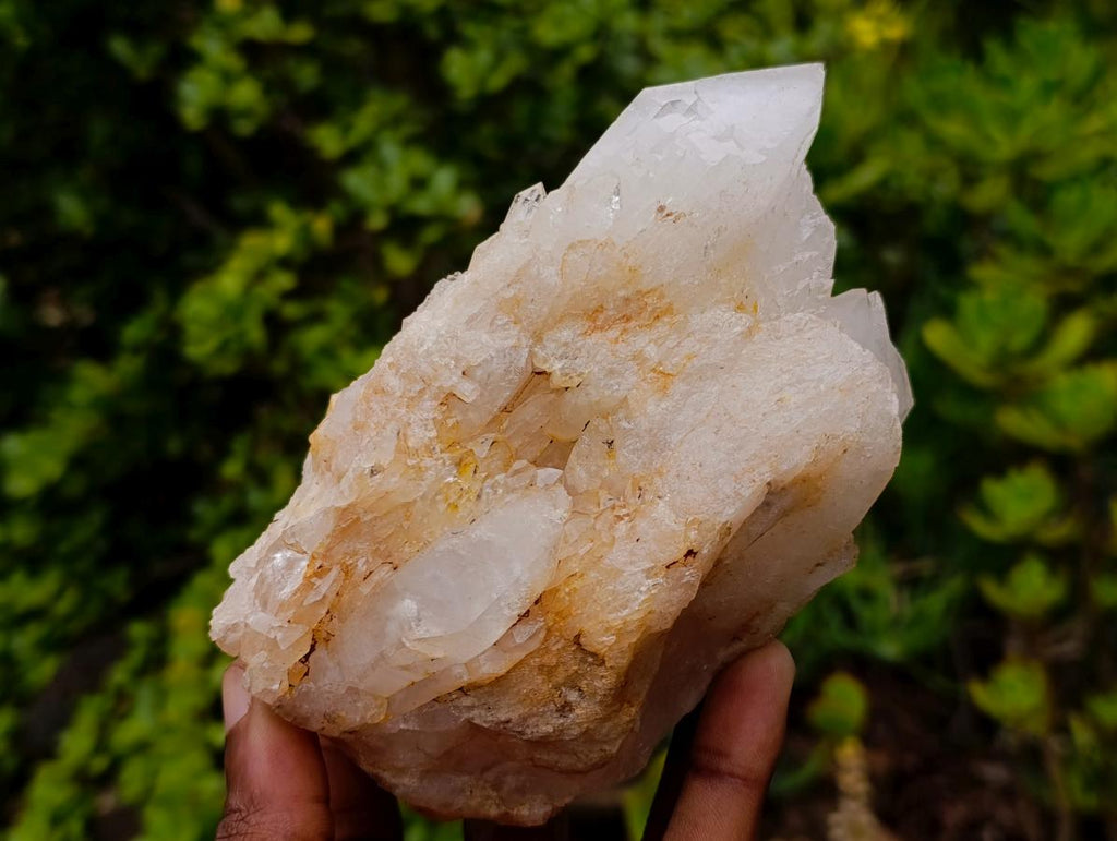 Natural Cascading "Anananas" Candle Quartz Clusters x 3 From Antsirabe, Madagascar