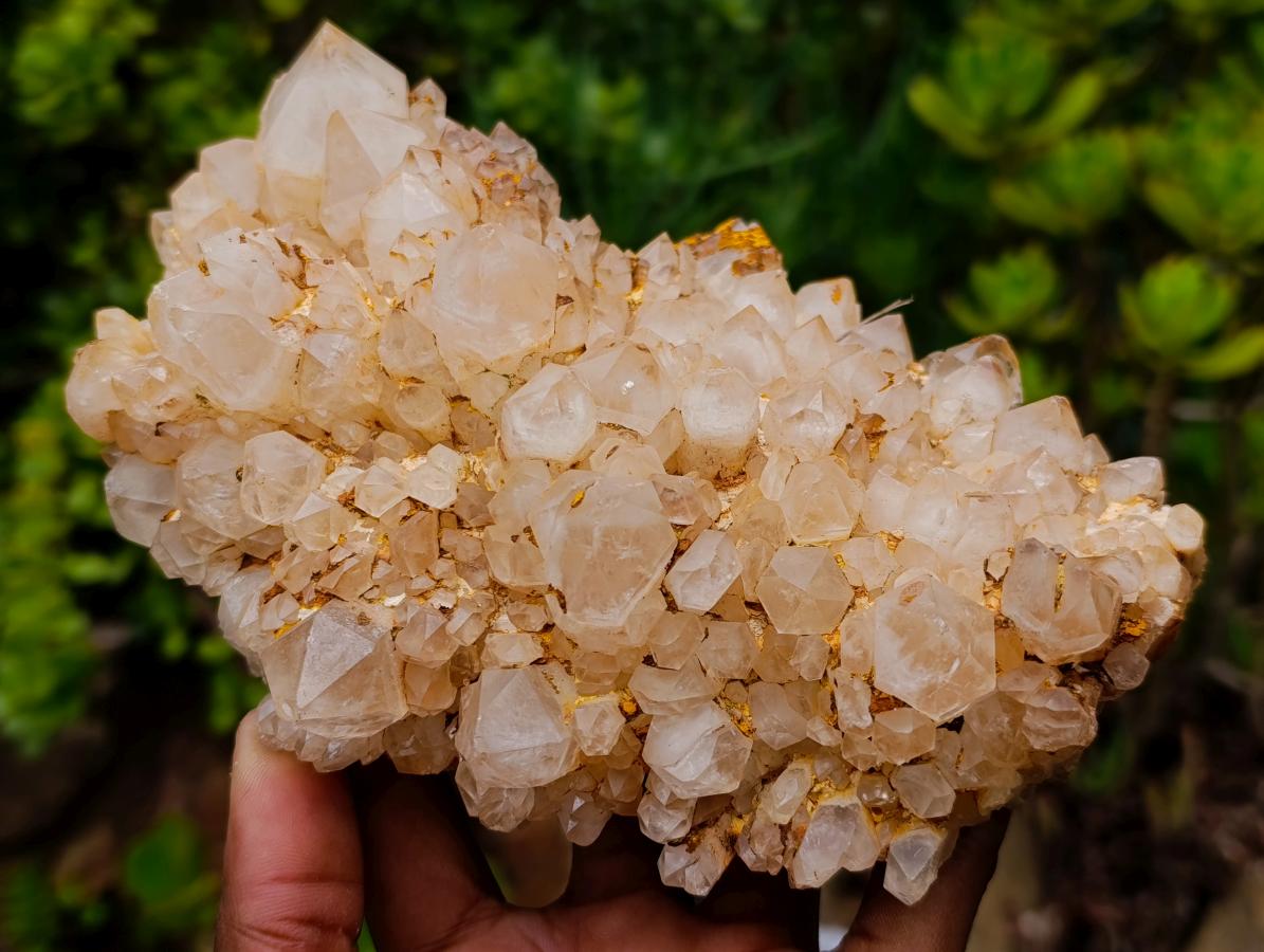 Natural Cascading "Anananas" Candle Quartz Clusters x 3 From Antsirabe, Madagascar