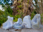 Natural Etched Blue Chalcedony Specimens x 24 From Nsanje, Malawi
