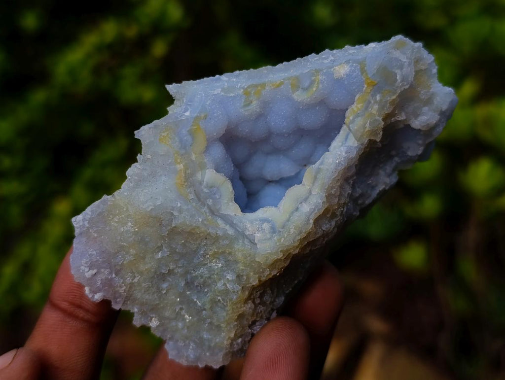 Natural Etched Blue Chalcedony Specimens x 24 From Nsanje, Malawi