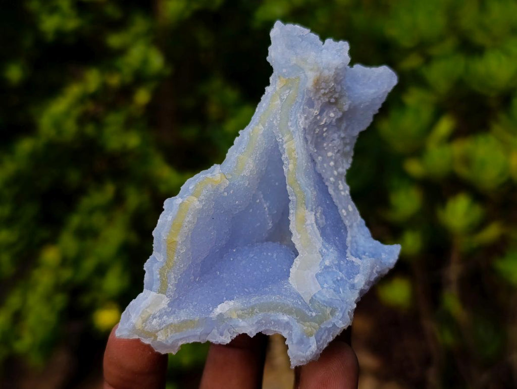 Natural Etched Blue Chalcedony Specimens x 24 From Nsanje, Malawi