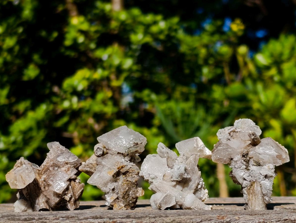 Natural Rhomboherdral and Spearhead Calcite Crystal Specimens x 70 From Albert's Mountain, Lesotho