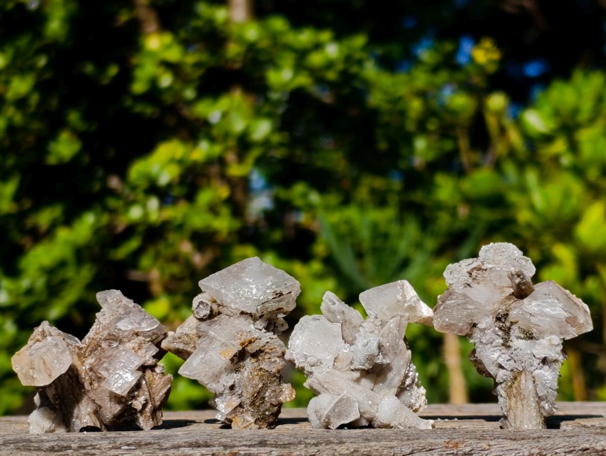 Natural Rhomboherdral and Spearhead Calcite Crystal Specimens x 70 From Albert's Mountain, Lesotho