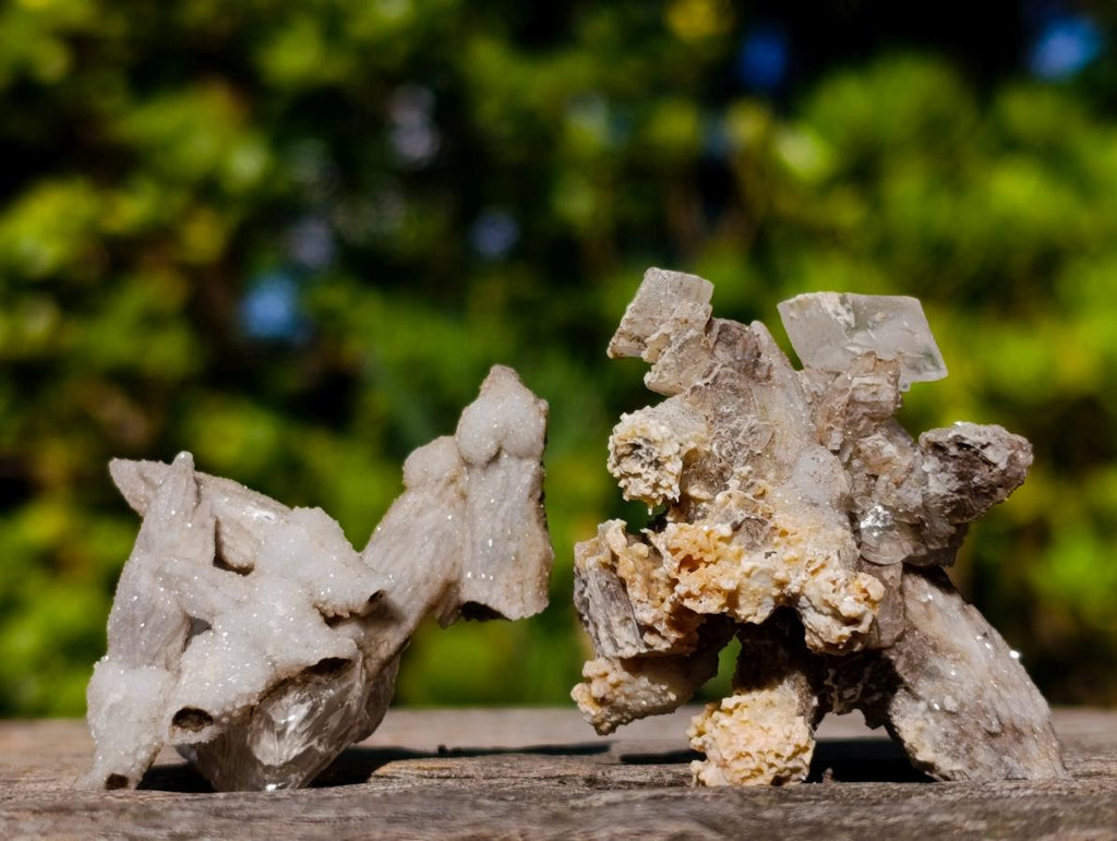 Natural Rhomboherdral and Spearhead Calcite Crystal Specimens x 70 From Albert's Mountain, Lesotho