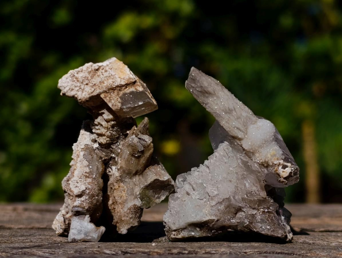 Natural Rhomboherdral and Spearhead Calcite Crystal Specimens x 70 From Albert's Mountain, Lesotho