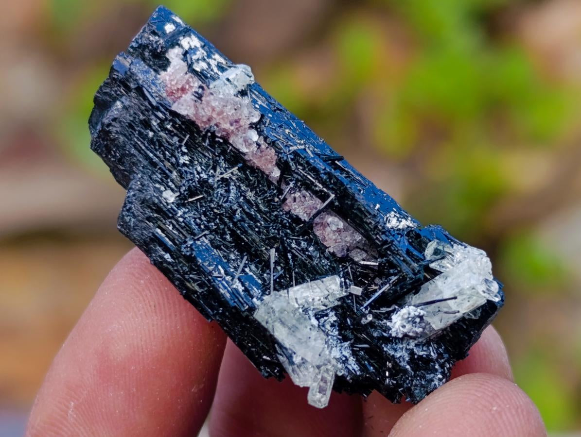 Natural Schorl Black Tourmaline Specimens with Associated Minerals x 24 From Erongo, Namibia