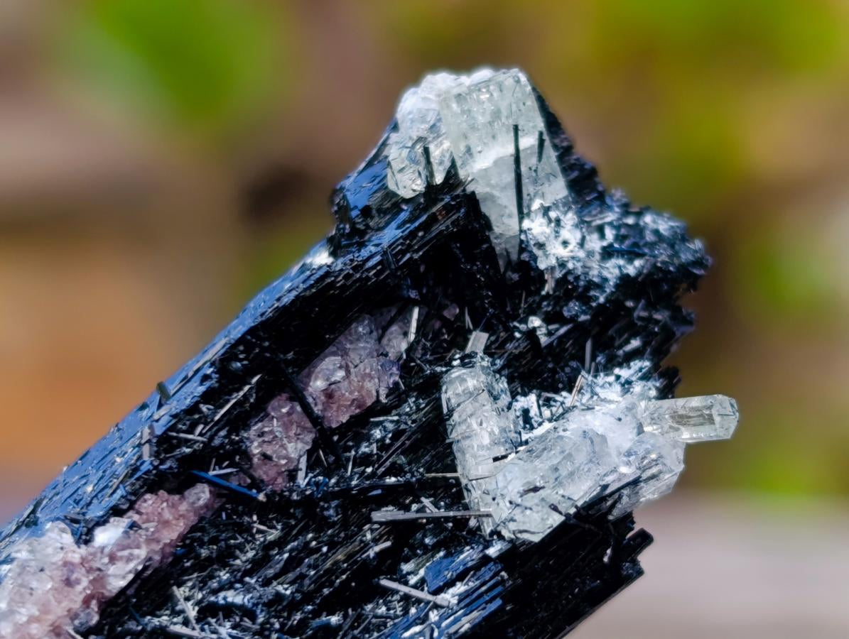 Natural Schorl Black Tourmaline Specimens with Associated Minerals x 24 From Erongo, Namibia