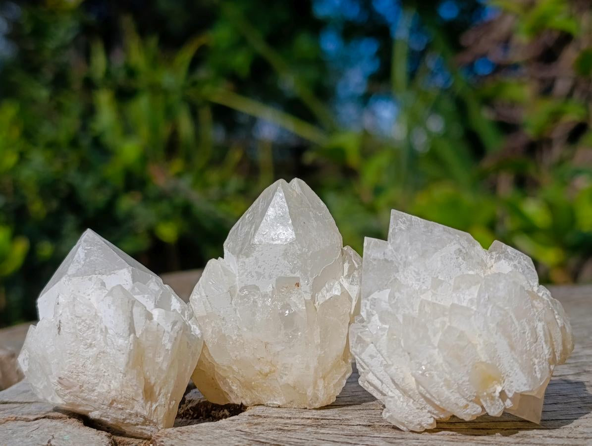 Natural Cascading "Anananas" Candle Quartz Clusters x 24 From Antsirabe, Madagascar