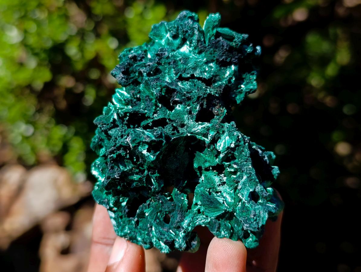 Natural Silky Malachite Specimens x 6 From Kasompe, Congo
