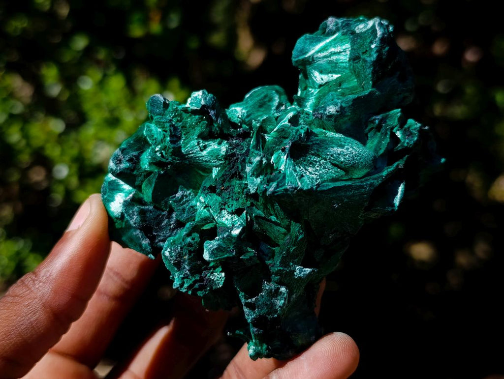 Natural Silky Malachite Specimens x 6 From Kasompe, Congo